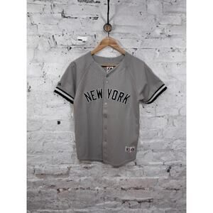 Vintage 90s Derek Jeter NY Yankees Majestic Authentic MLB Jersey BOY Sz YOUTH L